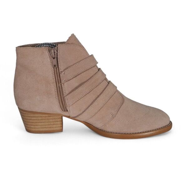 Musse & Cloud Light Pink Western Style Buckle Ankle Boots Women's 7-7.5 - Picture 7 of 11